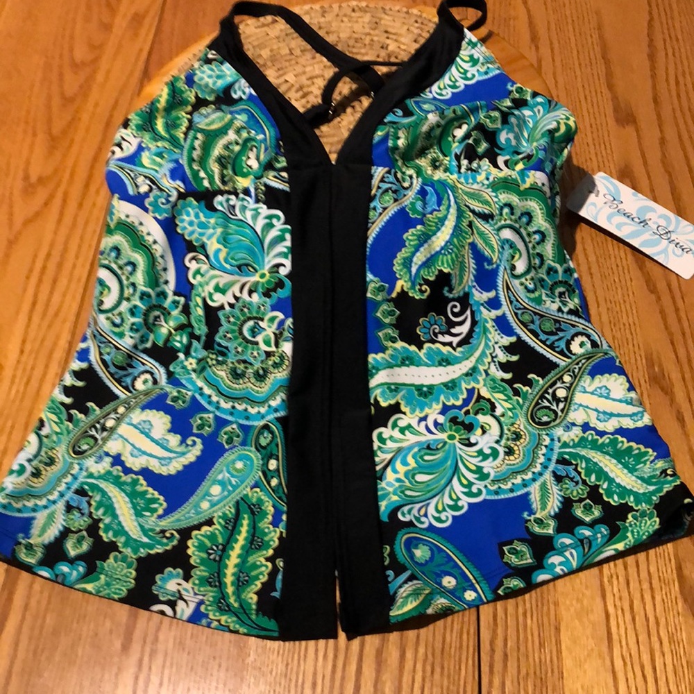 Beach Diva Tankini NWT paisley print!
